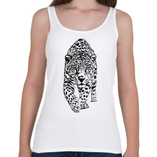 PRINTFASHION leopárd - Női atléta - Fehér női trikó