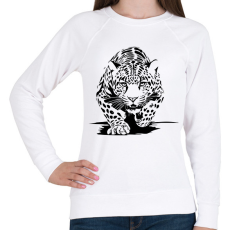 PRINTFASHION leopárd - Női pulóver - Fehér