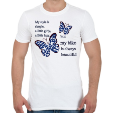 PRINTFASHION lepkés - Férfi póló - Fehér férfi póló