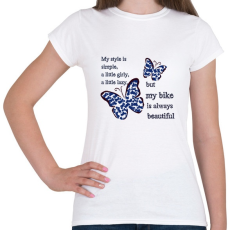 PRINTFASHION lepkés - Női póló - Fehér