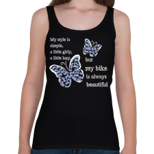 PRINTFASHION lepkésf - Női atléta - Fekete női trikó