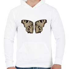 PRINTFASHION Lepkeszárny - Férfi kapucnis pulóver - Fehér férfi pulóver, kardigán