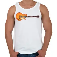 PRINTFASHION Les Paul Gitár - Férfi atléta - Fehér atléta, trikó