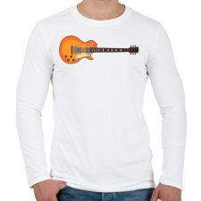 PRINTFASHION Les Paul Gitár - Férfi hosszú ujjú póló - Fehér férfi póló