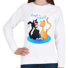 PRINTFASHION Leszel a cicám? - Női pulóver - Fehér