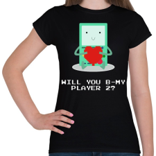 PRINTFASHION Leszel a játszótársam? - Női póló - Fekete női póló