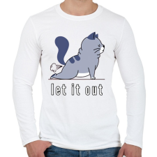 PRINTFASHION let it out - Férfi hosszú ujjú póló - Fehér férfi póló
