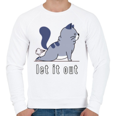 PRINTFASHION let it out - Férfi pulóver - Fehér