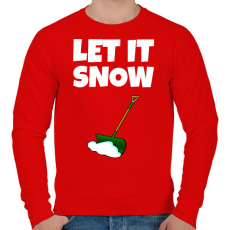 PRINTFASHION LET IT SNOW  - Férfi pulóver - Piros