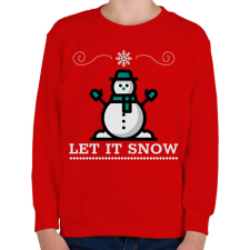 PRINTFASHION LET IT SNOW - Gyerek pulóver - Piros gyerek pulóver, kardigán