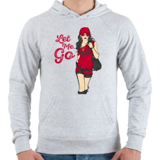 PRINTFASHION Let Me Go - Férfi kapucnis pulóver - Sport szürke