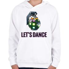 PRINTFASHION Let's dance - Gyerek kapucnis pulóver - Fehér gyerek pulóver, kardigán