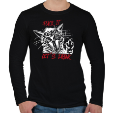 PRINTFASHION Let's drink - Punk - Férfi hosszú ujjú póló - Fekete