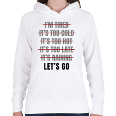 PRINTFASHION Let's go - Női kapucnis pulóver - Fehér