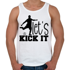 PRINTFASHION Let's kick it - Férfi atléta - Fehér