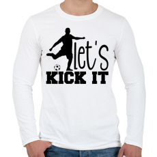 PRINTFASHION Let's kick it - Férfi hosszú ujjú póló - Fehér