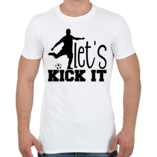 PRINTFASHION Let's kick it - Férfi póló - Fehér