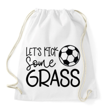 PRINTFASHION Let's kick some grass - Sportzsák, Tornazsák - Fehér tornazsák