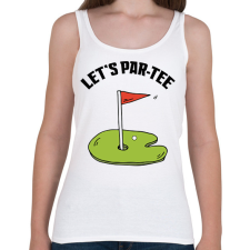PRINTFASHION Let's par-tee - Női atléta - Fehér női trikó