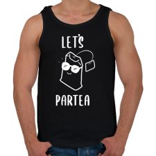 PRINTFASHION Let's ParTEA - Férfi atléta - Fekete atléta, trikó