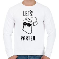 PRINTFASHION Let's ParTEA - Férfi pulóver - Fehér férfi pulóver, kardigán