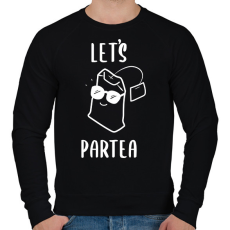 PRINTFASHION Let's ParTEA - Férfi pulóver - Fekete