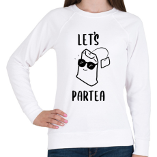 PRINTFASHION Let's ParTEA - Női pulóver - Fehér