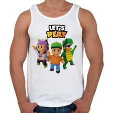 PRINTFASHION Let's play - Stumble - Férfi atléta - Fehér atléta, trikó