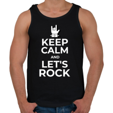 PRINTFASHION LET'S ROCK 2 - Férfi atléta - Fekete atléta, trikó
