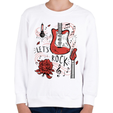 PRINTFASHION Let's rock - Gyerek pulóver - Fehér