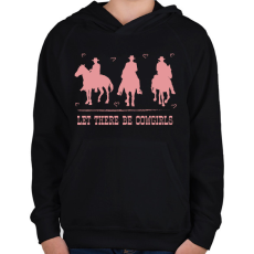 PRINTFASHION Let there be cowgirls - Gyerek kapucnis pulóver - Fekete