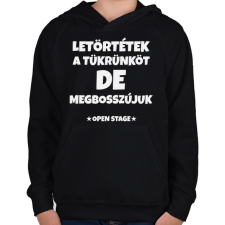 PRINTFASHION LETÖRTÉTEK A TÜKRÜNKÖT 2 - Gyerek kapucnis pulóver - Fekete gyerek pulóver, kardigán