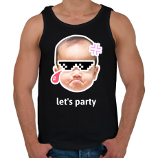 PRINTFASHION lets party - Férfi atléta - Fekete