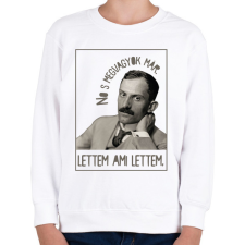 PRINTFASHION Lettem ami lettem - Babits Mihály - Gyerek pulóver - Fehér gyerek pulóver, kardigán