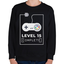PRINTFASHION Level 15 completed - Gyerek pulóver - Fekete gyerek pulóver, kardigán