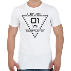 PRINTFASHION level-complete-01-gray - Férfi póló - Fehér