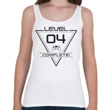 PRINTFASHION level-complete-04-gray - Női atléta - Fehér női trikó