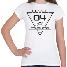 PRINTFASHION level-complete-04-gray - Női póló - Fehér