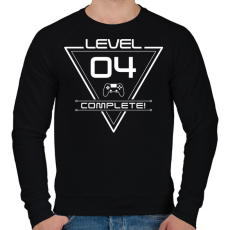 PRINTFASHION level-complete-04-white - Férfi pulóver - Fekete