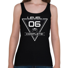 PRINTFASHION level-complete-06-white - Női atléta - Fekete női trikó
