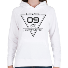 PRINTFASHION level-complete-09-grey - Női kapucnis pulóver - Fehér női pulóver, kardigán