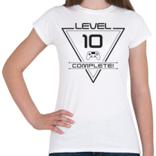 PRINTFASHION level-complete-10-grey - Női póló - Fehér női póló