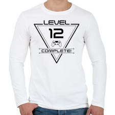 PRINTFASHION level-complete-12-black - Férfi hosszú ujjú póló - Fehér férfi póló