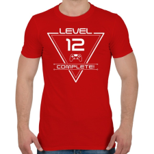 PRINTFASHION level-complete-12-white - Férfi póló - Piros férfi póló