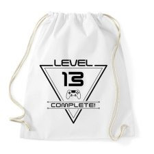 PRINTFASHION level-complete-13-black - Sportzsák, Tornazsák - Fehér tornazsák