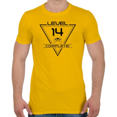 PRINTFASHION level-complete-14-black - Férfi póló - Sárga