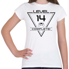 PRINTFASHION level-complete-14-black - Női póló - Fehér