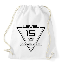 PRINTFASHION level-complete-15-black - Sportzsák, Tornazsák - Fehér tornazsák