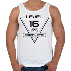 PRINTFASHION level-complete-16-black - Férfi atléta - Fehér