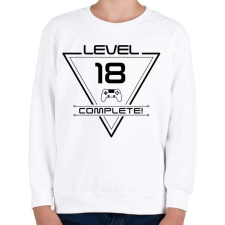 PRINTFASHION level-complete-18-black - Gyerek pulóver - Fehér gyerek pulóver, kardigán